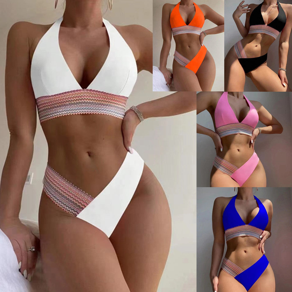 Women's bikini set with modern cut and elegant band Ivyshape