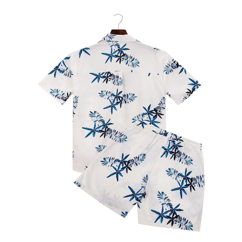 Men's holiday overalls with floral design and loose fit Ivyshape