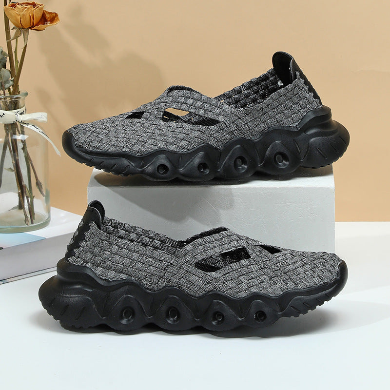 Women's Breathable Slip-On Shoes with Flexible Upper Material and Non-slip Sole Ivyshape