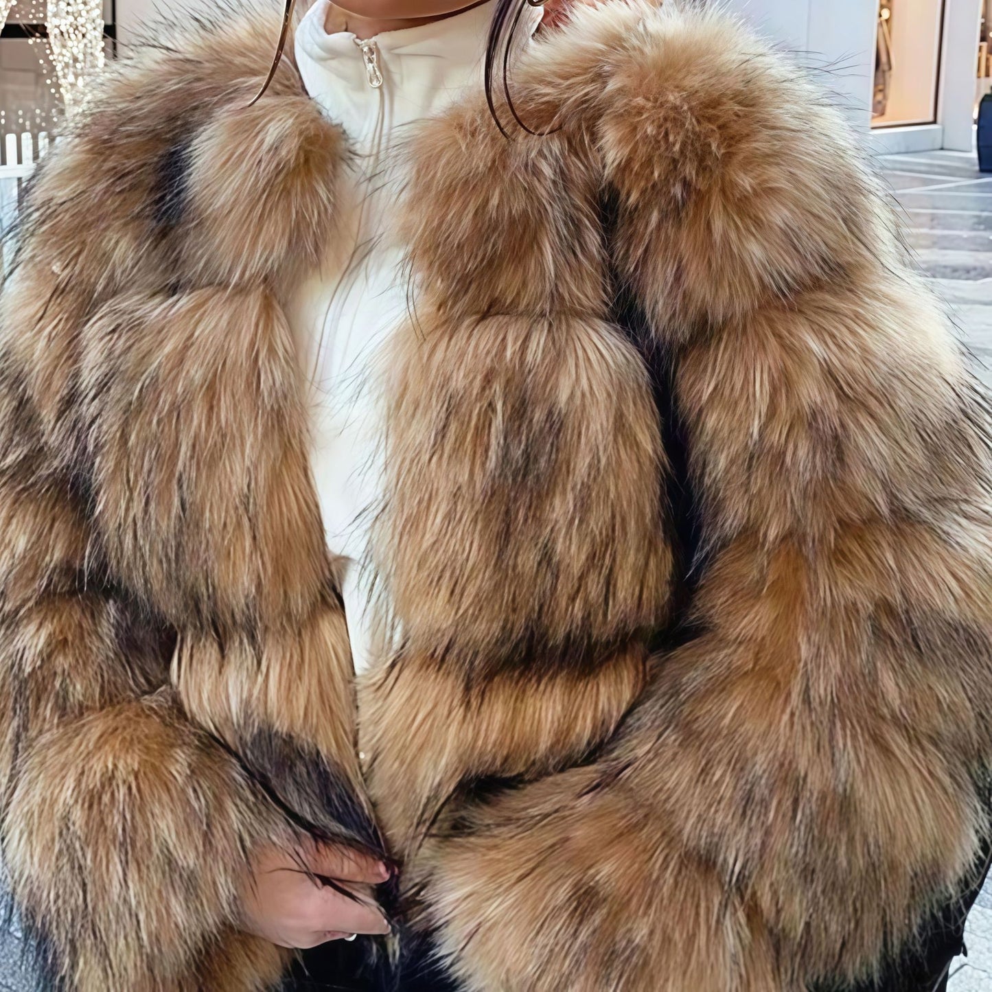 Women Faux Fur Jacket Ivyshape