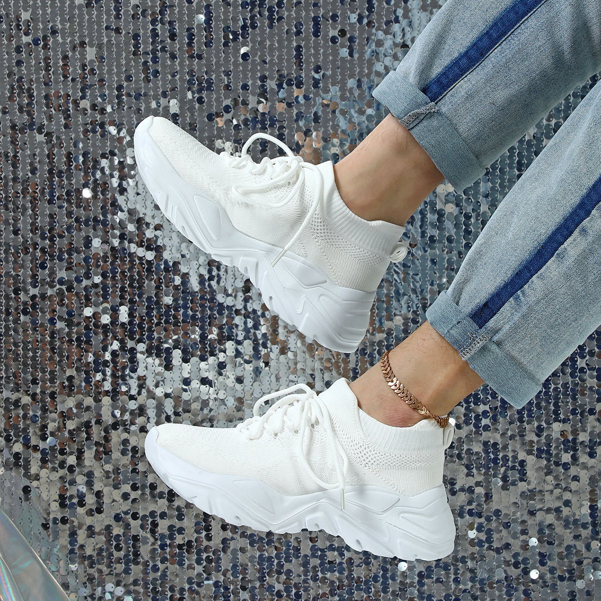 Women's sporty high-performance sneakers with breathable upper material and flexible sole Ivyshape