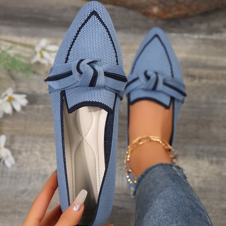 Ladies Elegant Mules with Stylish Bow Application Ivyshape