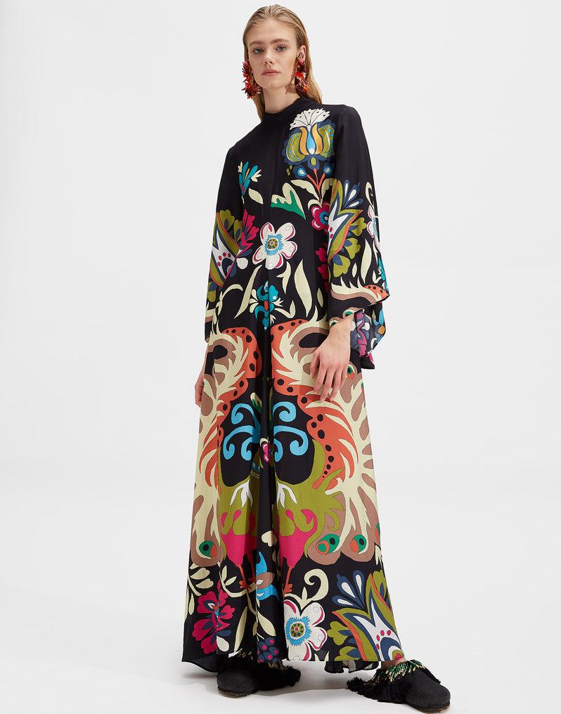 Ivyshape | Printed Three-Quarter Sleeve Dress