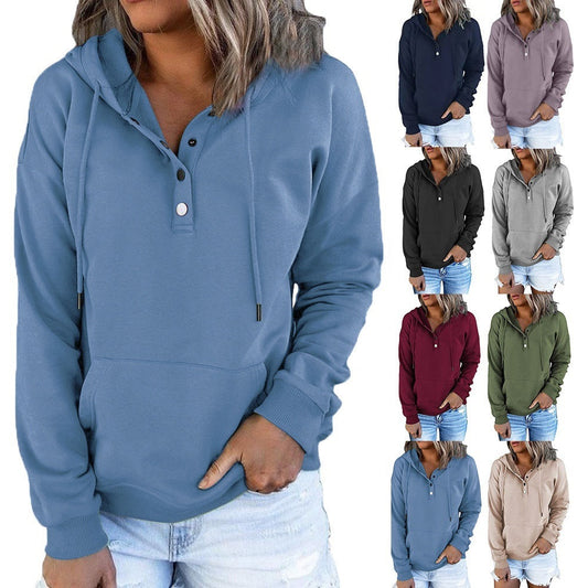 IvyShape | Casual Hooded Drawstring Pocket Sweatshirt