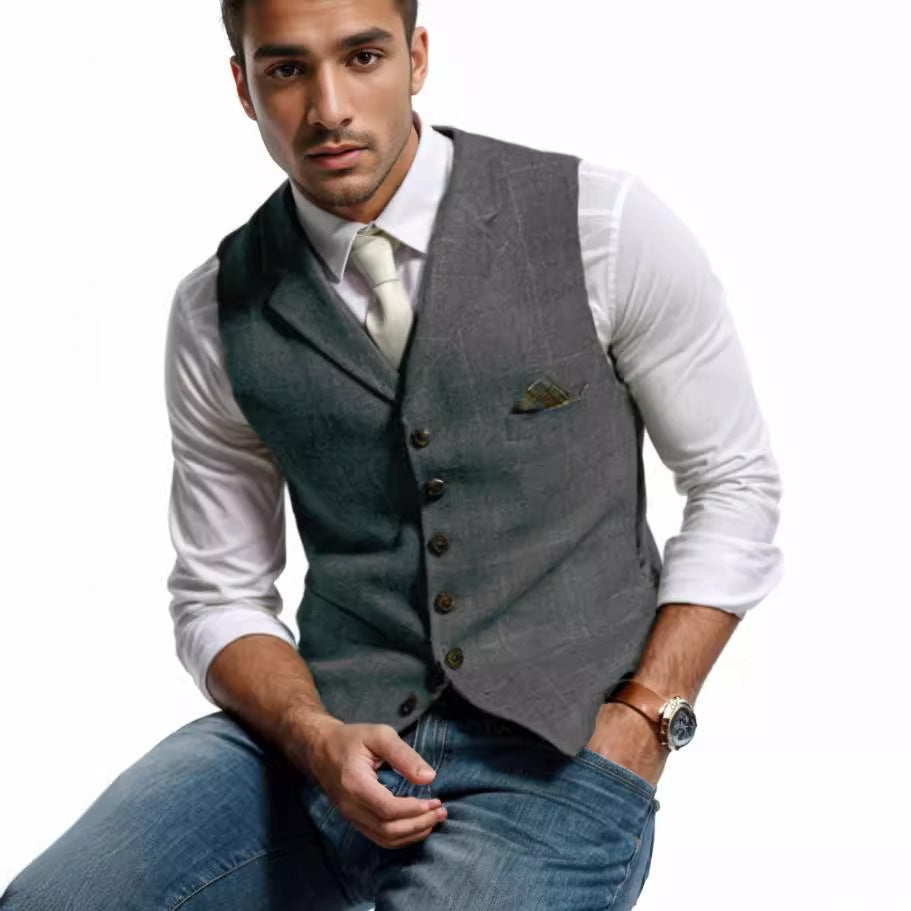Men's elegant vest in modern style Ivyshape