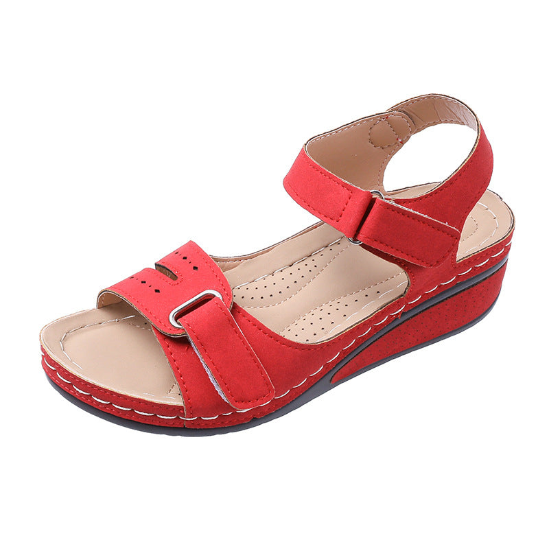 Women Adjustable Comfort Wedge Sandals Ivyshape