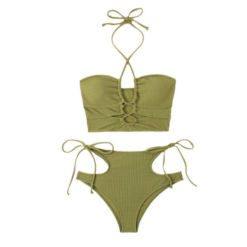 Women Two-Piece Bikini Set with Sophisticated Cut-Out Design and Adjustable Straps Ivyshape