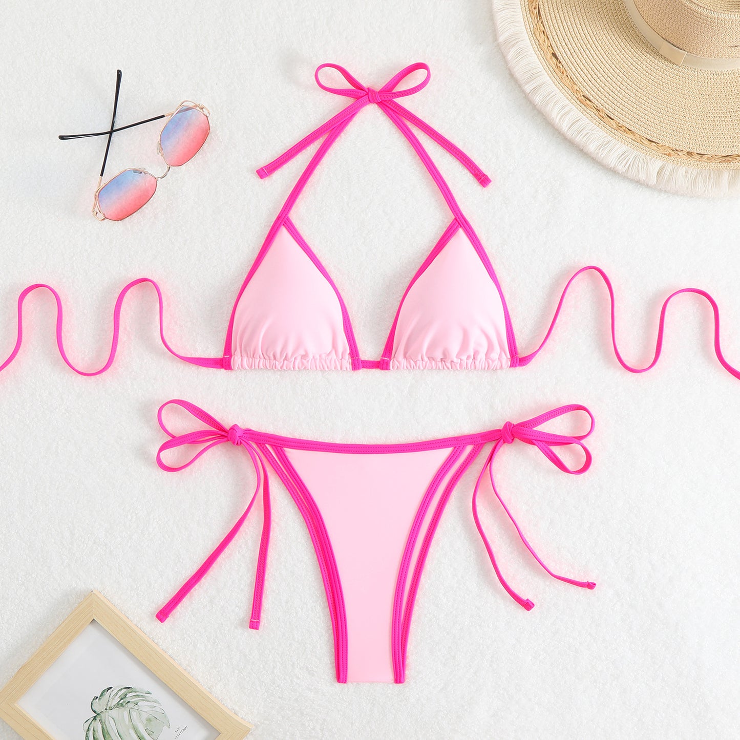 Women Minimalist Triangle Bikini Set Ivyshape