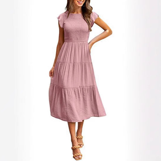 Women's Maxi Dress with Ruffles and Elastic Waist Ivyshape