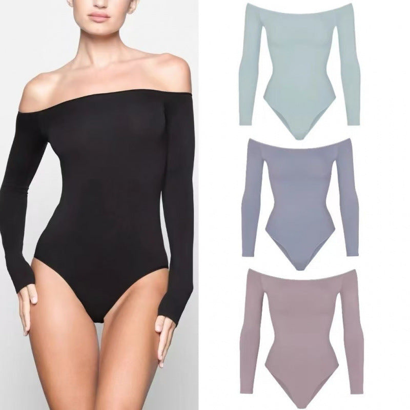 Women's Off-Shoulder Long Sleeve Bodysuit Ivyshape
