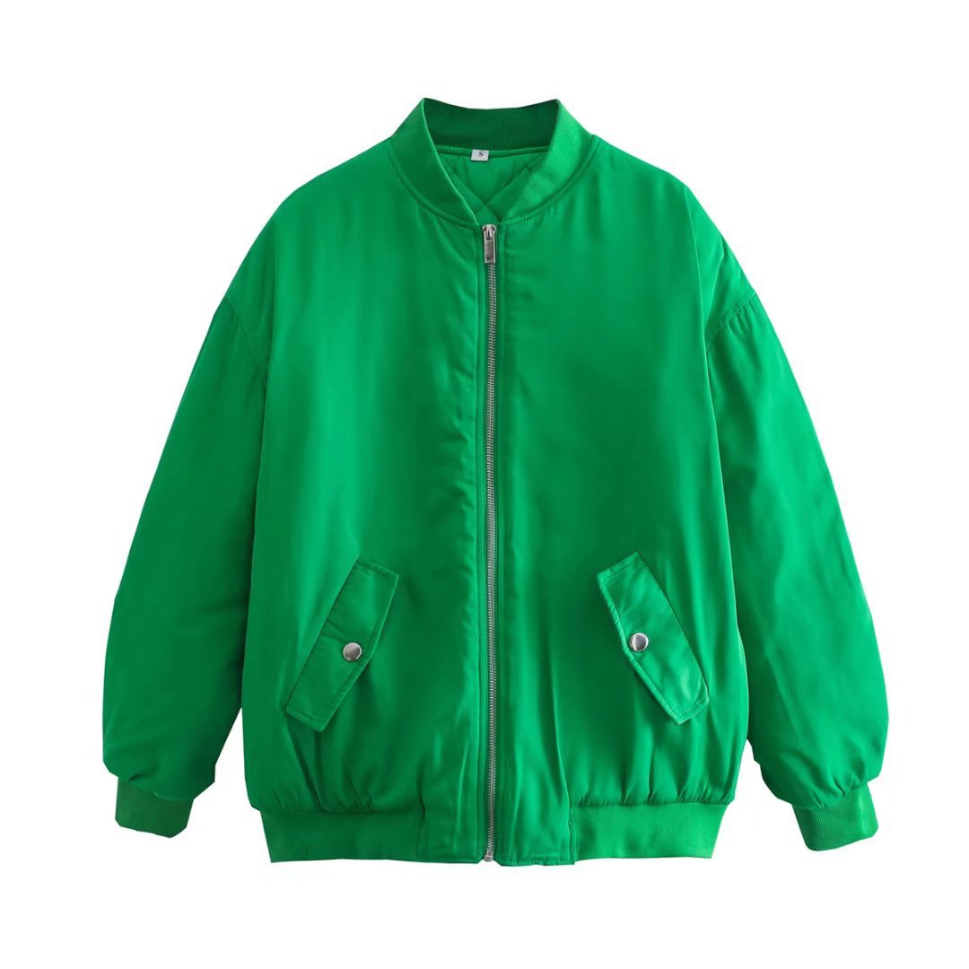 Ivyshape | Bomber Zipper Up Jacket