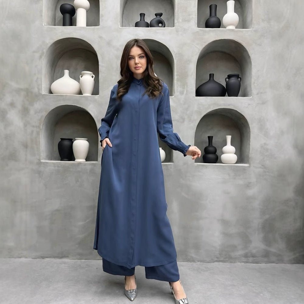 Women's Elegant Shirt Dress with Playful Hem Ivyshape