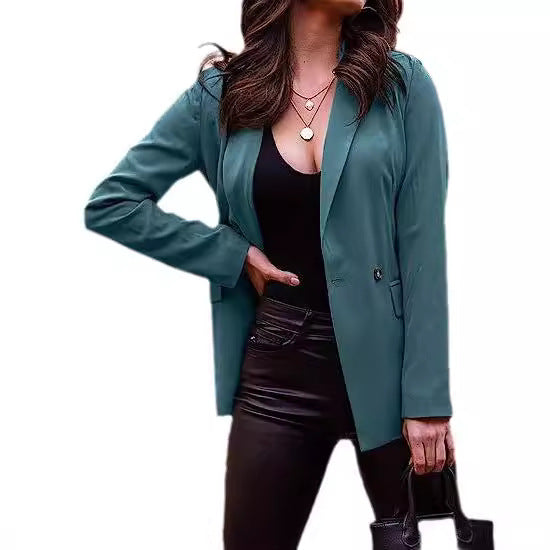 Ladies fashionable blazer with tailored cut and narrow lapels Mimi