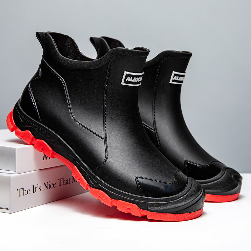 Men's rubber boots with non-slip sole and flexible entry Ivyshape