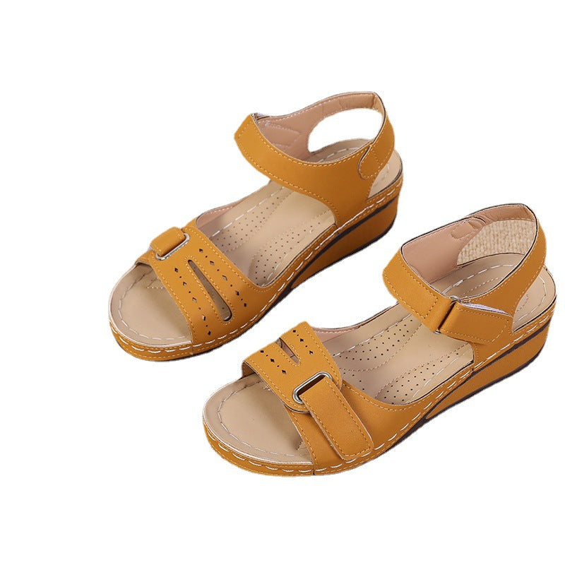 Women Adjustable Comfort Wedge Sandals Ivyshape
