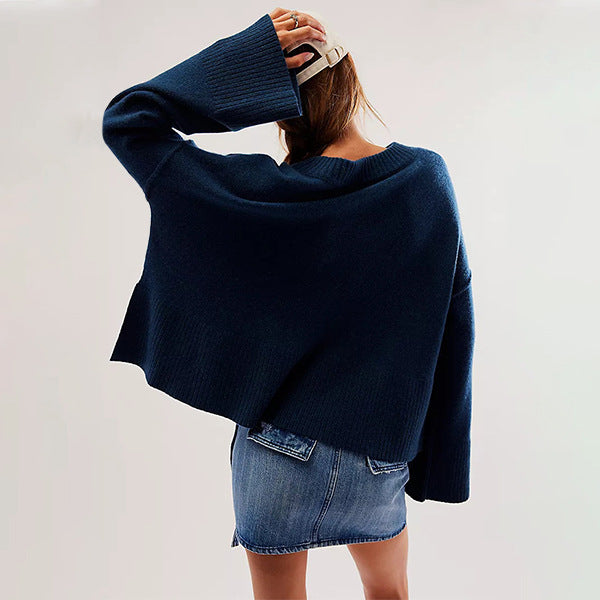 Ivyshape | Bell Sleeve Knit Sweater