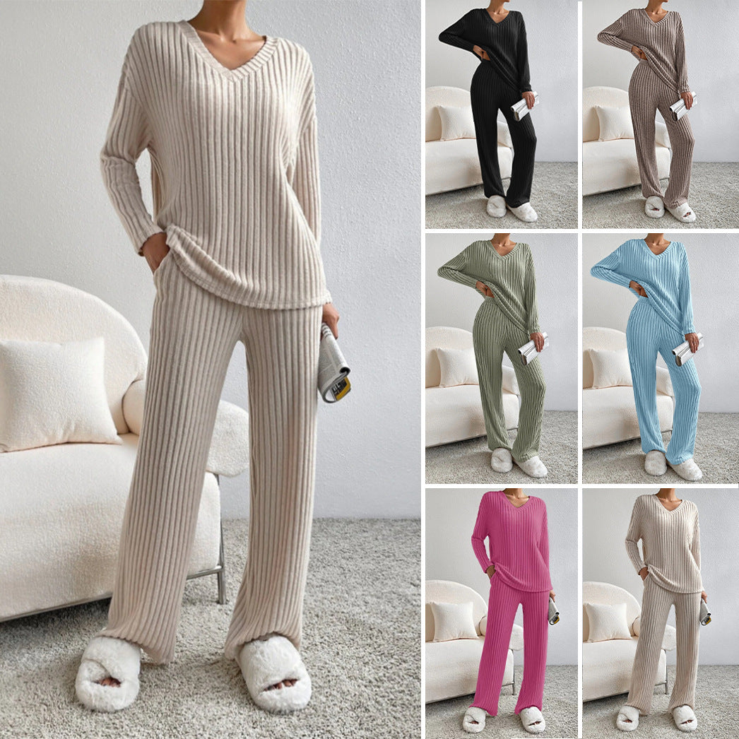Women Comfortable and Stylish Lounge Set with Ribbed Texture Ivyshape