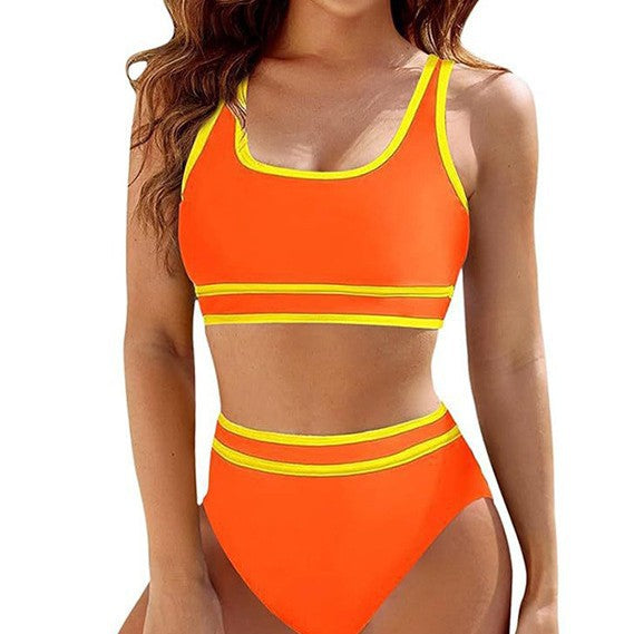 Women's Sporty Bikini Set with High Waist and Wide Straps Ivyshape