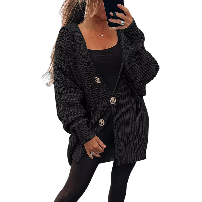 Women's Oversized Knit Cardigan Ivyshape