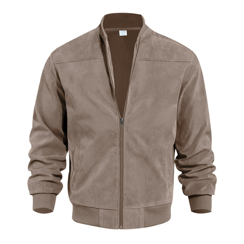 Men's flight jacket made of high-quality suede Ivyshape