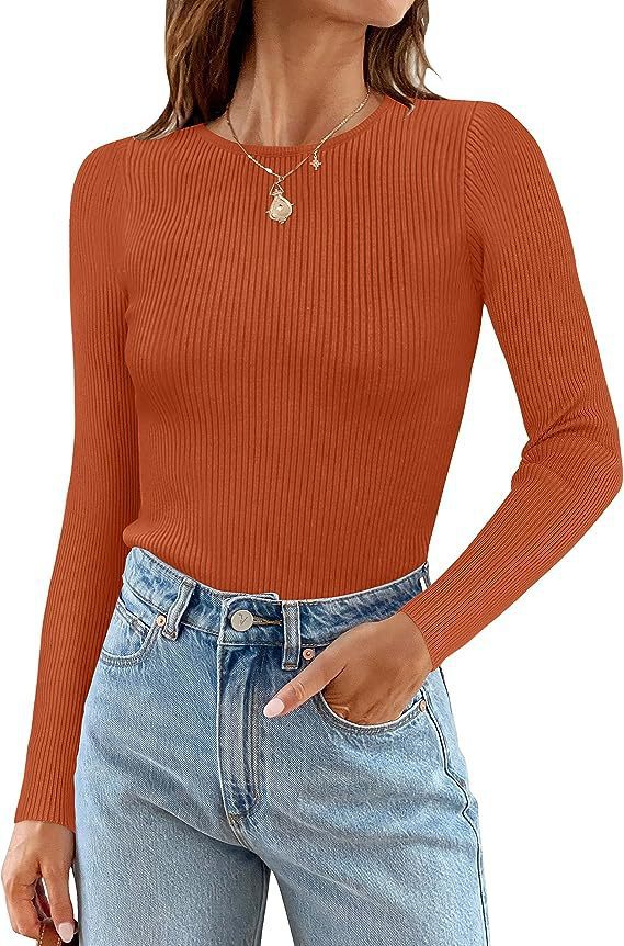 Women's Long Sleeve Shirt with Fine Ribbed Knit Design Ivyshape