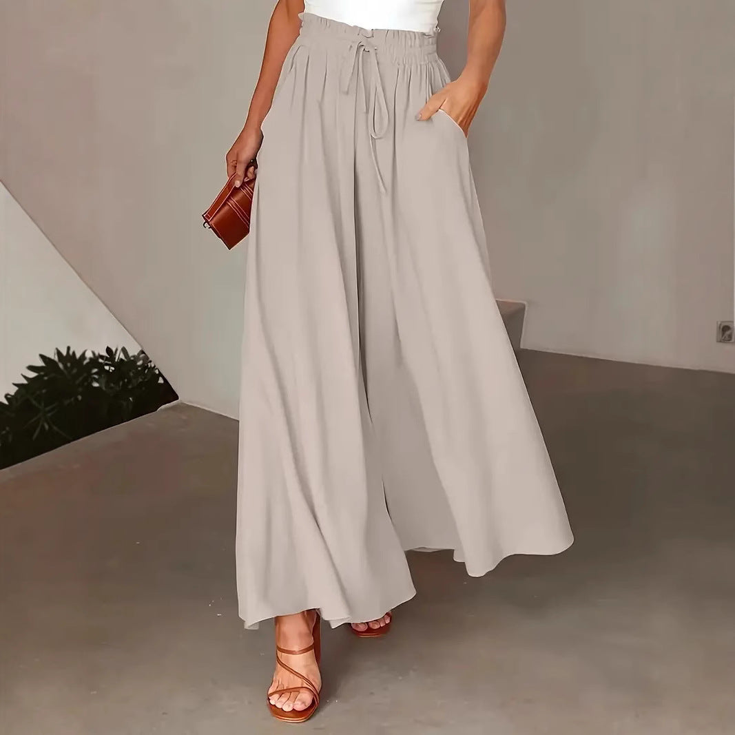 Ladies Wide Leg Polka Dot Pants Ivyshape