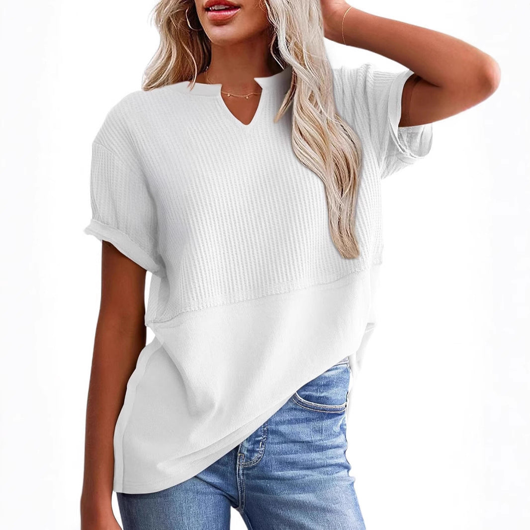 Ladies Leisure Waffle Knit Top Ivyshape