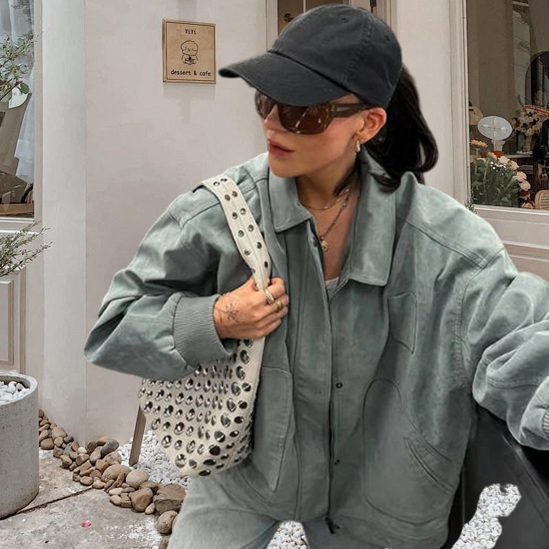 Women Fashionable Oversized Denim Jacket Ivyshape