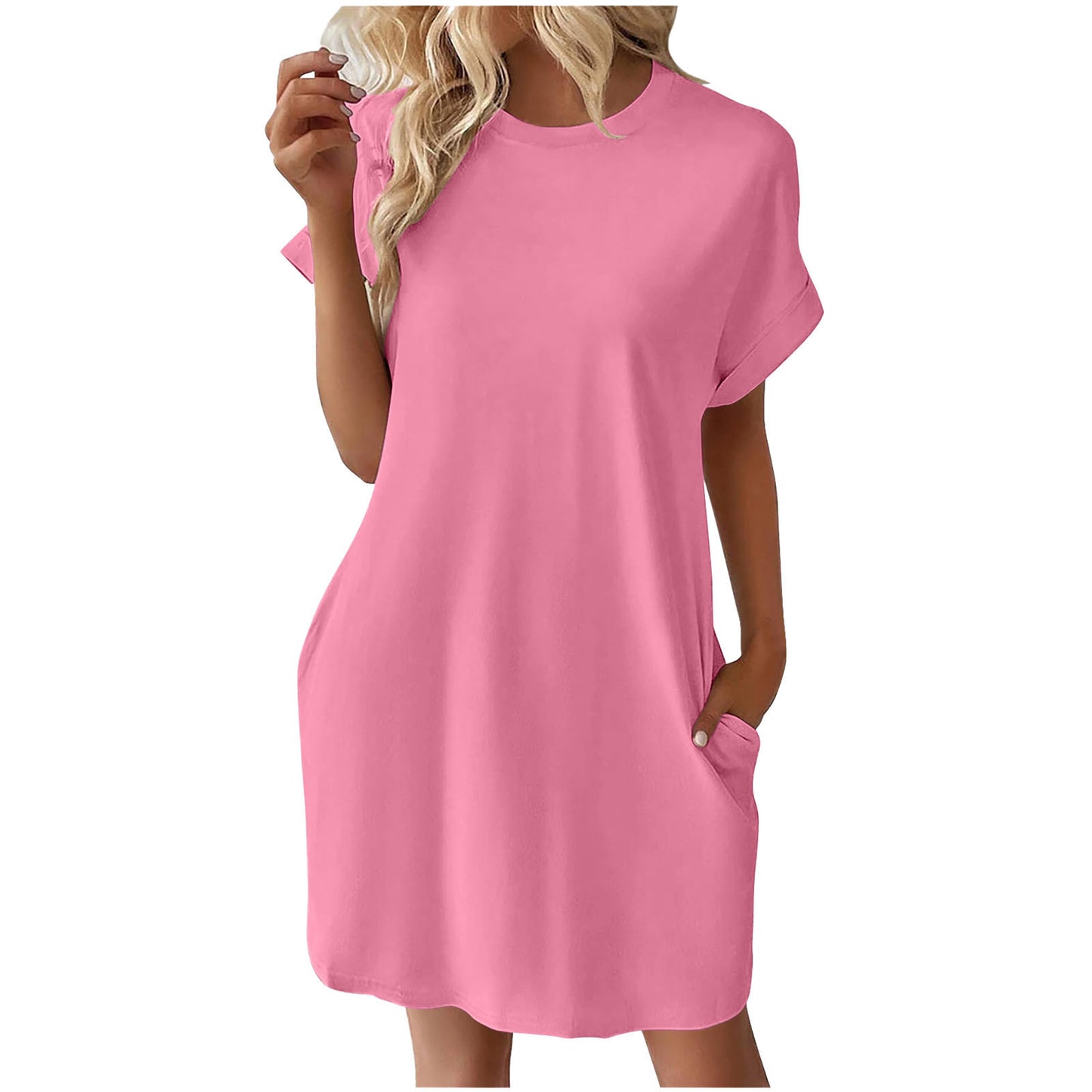 Women's Casual Shift Dress with Pockets Ivyshape