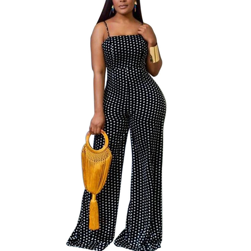 Women's Chic Polka Dot Jumpsuit Ivyshape