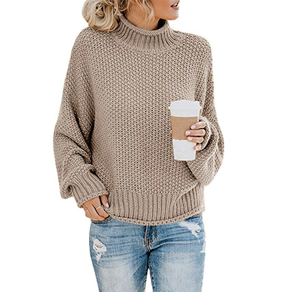 Ivyshape | Thick Sweater with High Neck