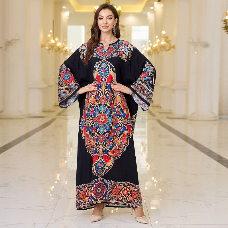 Women Exquisite Embroidered Kaftan Robe Ivyshape