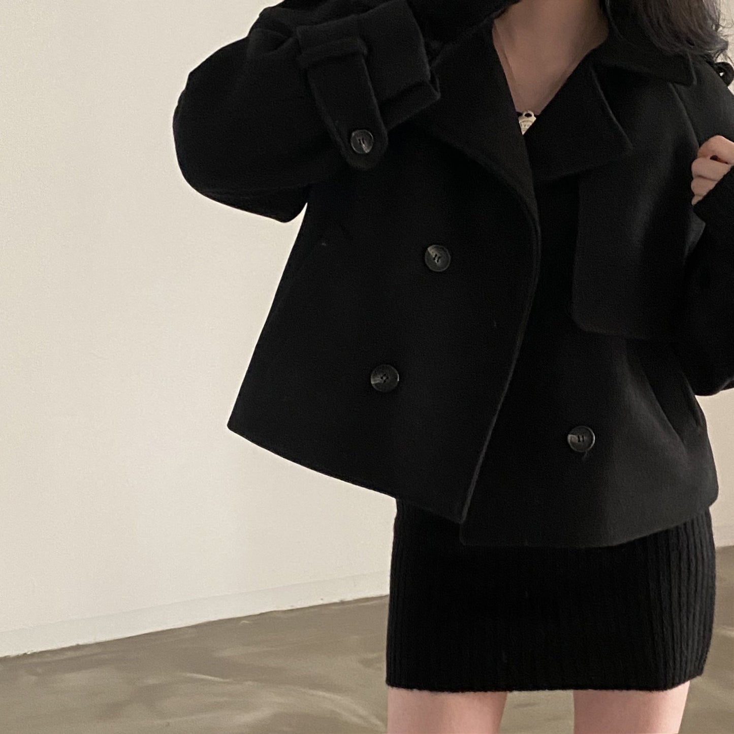 Ivyshape | Oversized Jacket with Buttons for Women