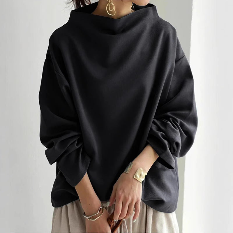 Women oversized pullover with special collar and casual cut Ivyshape