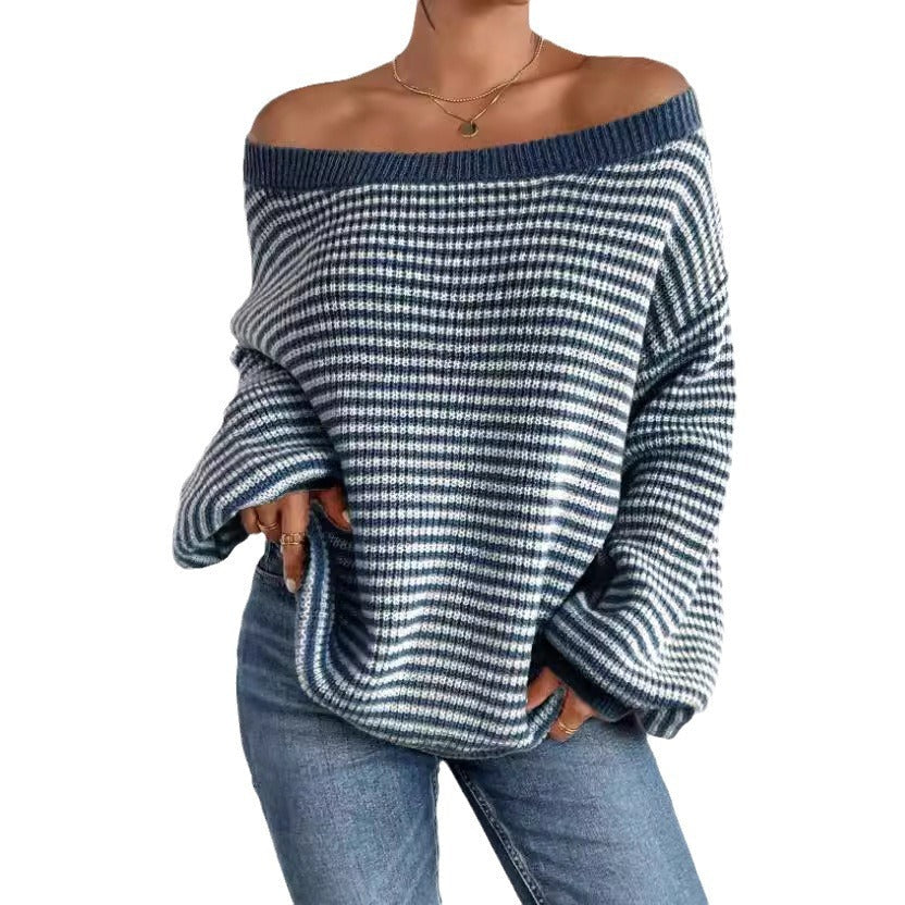 IvyShape | One-Shoulder Knitted Pullover Top