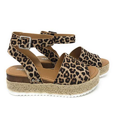 Women's espadrille sandals with adjustable strap and cushioned sole Ivyshape
