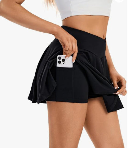 Ladies sports skirt with built-in shorts and practical pockets Ivyshape