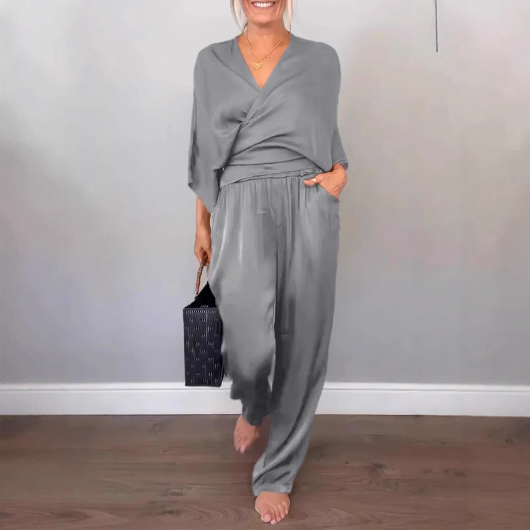 Ladies elegant and comfortable jumpsuit set Ivyshape