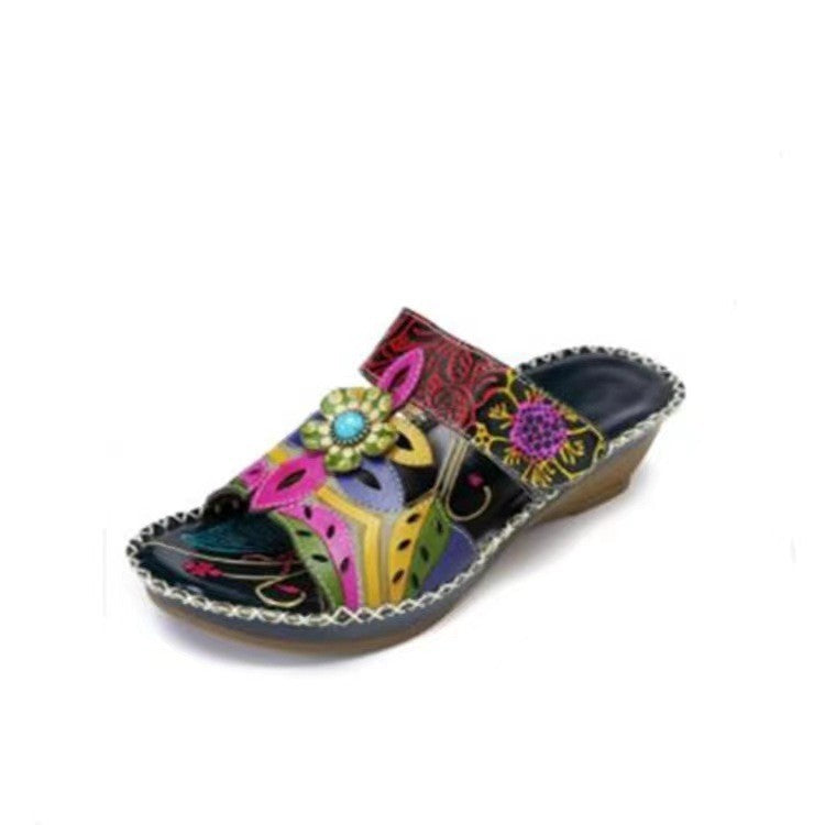 Women's Strappy Sandals with Floral Accents and Ergonomic Footbed Technology Ivyshape