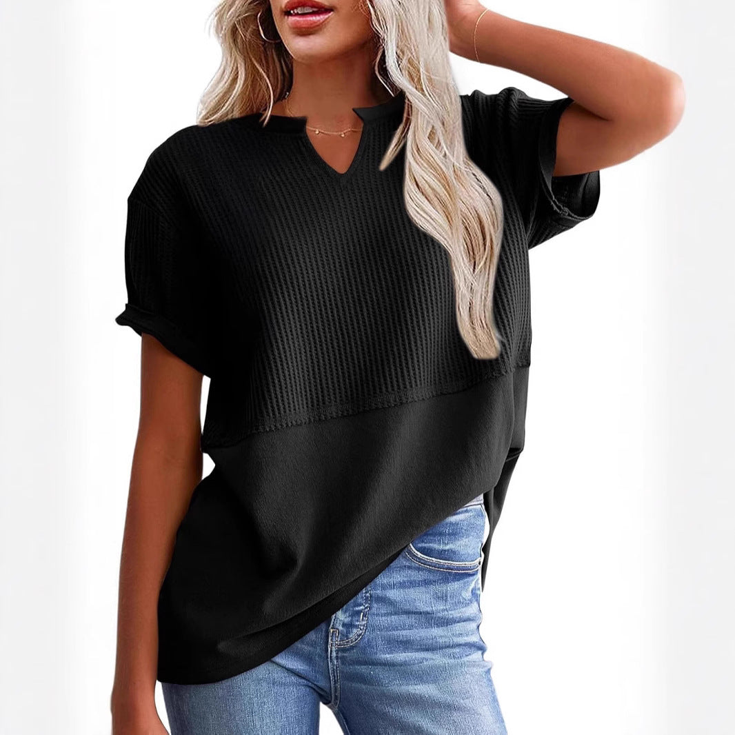 Ladies Leisure Waffle Knit Top Ivyshape