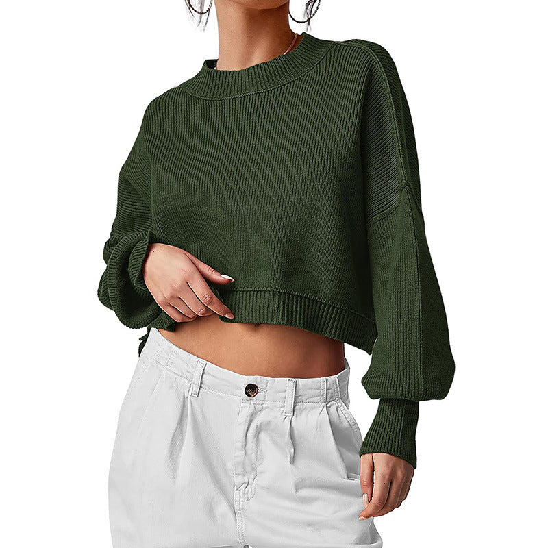 Ivyshape | V-Neck Dropped Shoulder Sweater