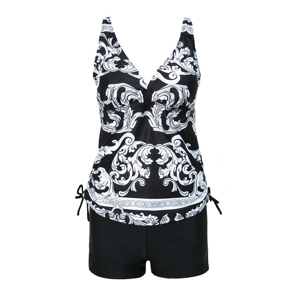 Ladies Tankini with fashionable cut and removable pads Ivyshape