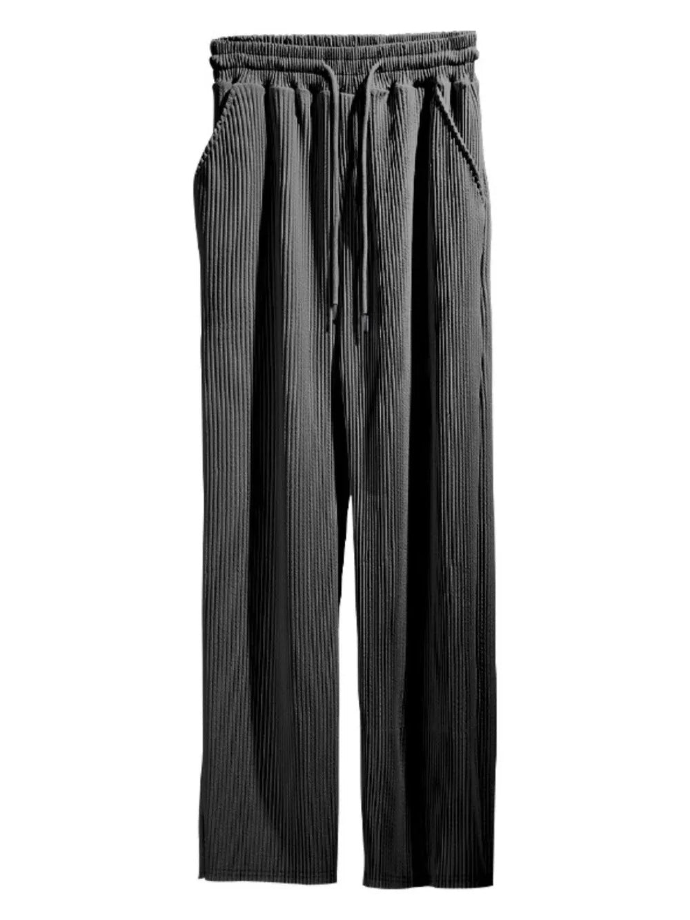 Women's Relaxed Fit Pleated Wide Trousers Ivyshape