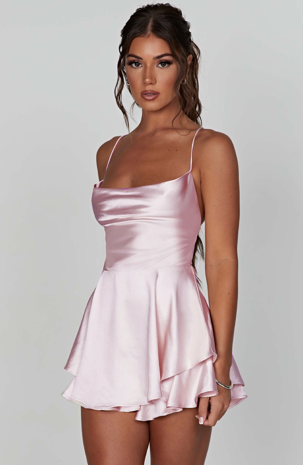 IvyShape | Sexy Slimming Sheer Back Cami Short Dress