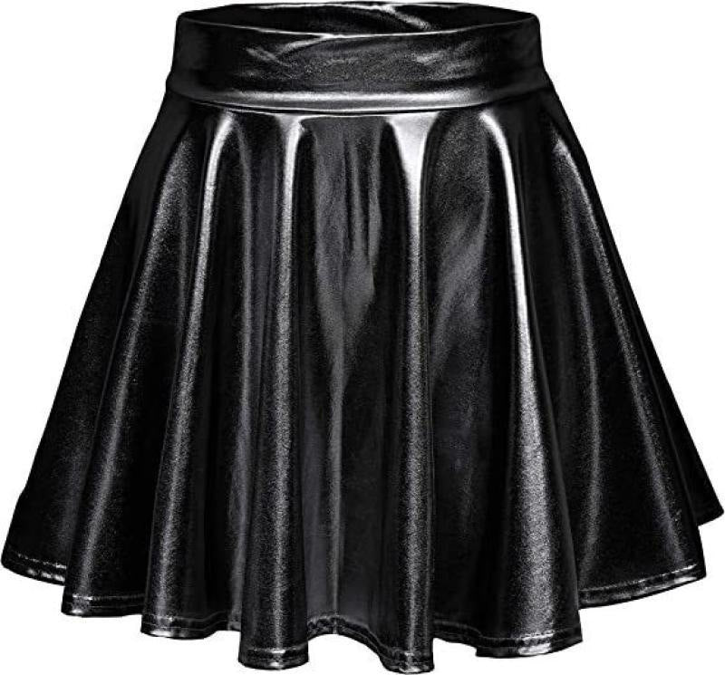 Ladies Shiny A-Line Skirt Ivyshape