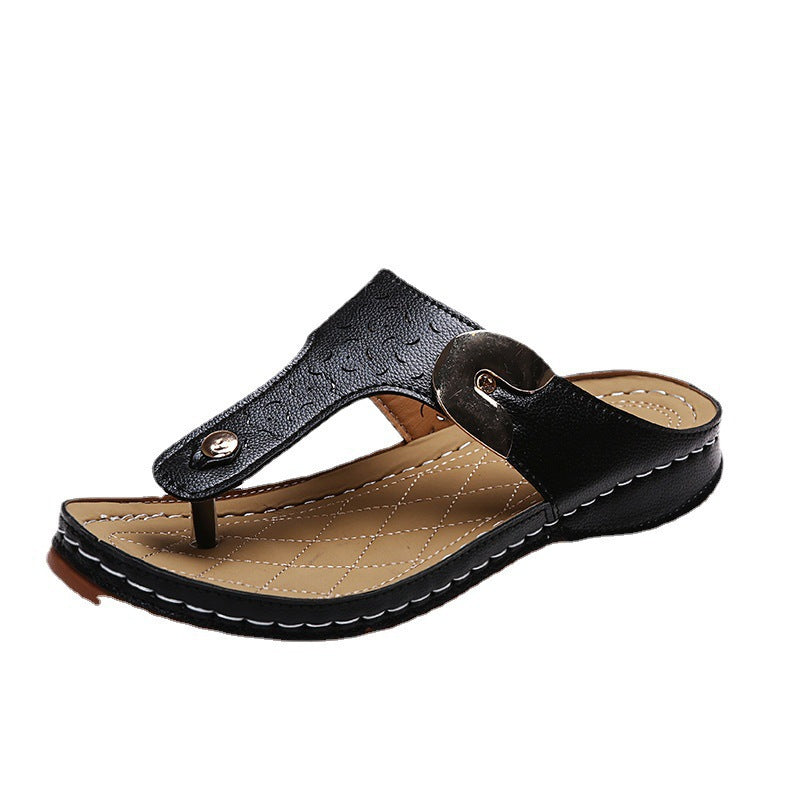 Women's Closed Toe Separator Sandals with Fashionable Strap Design and Anatomical Footbed Ivyshape