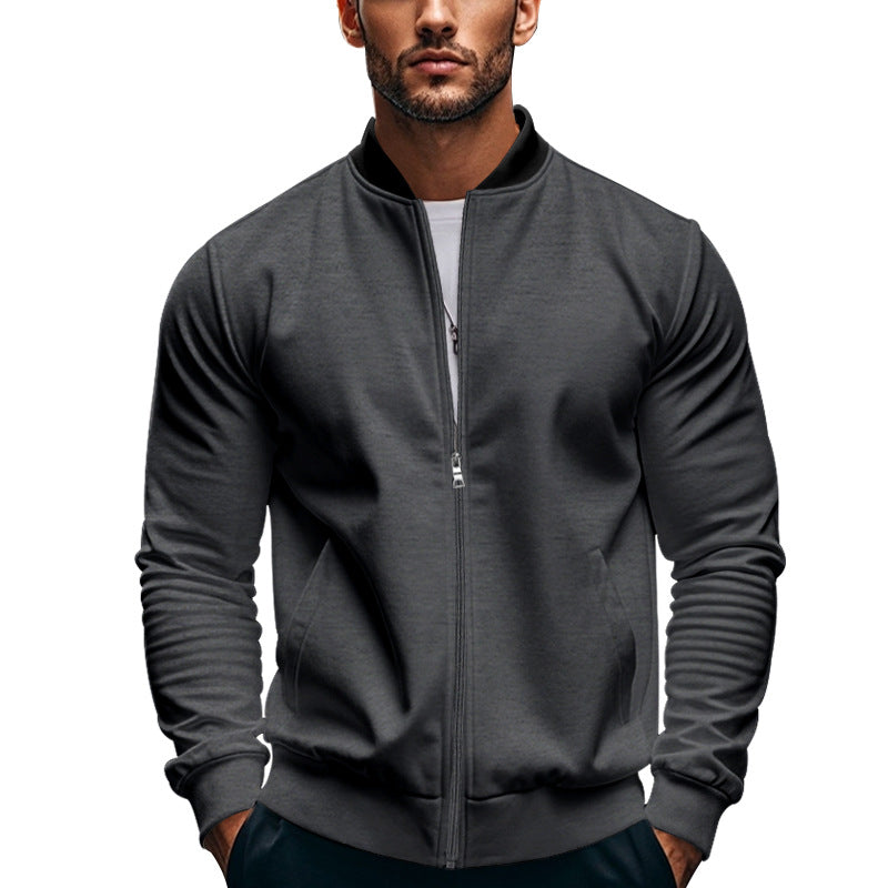 Men's sporty bomber jacket with high collar Ivyshape