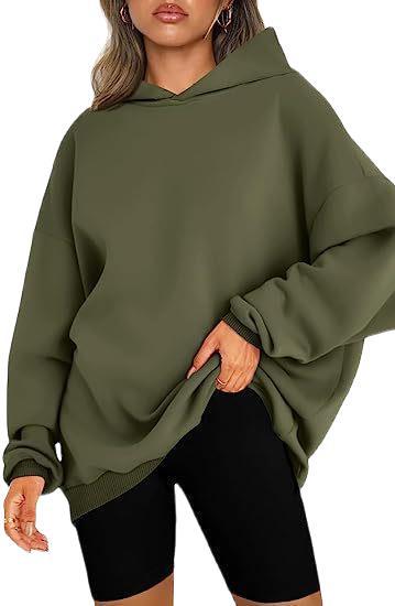 Ivyshape | Hooded Oversized Fleece Sweatshirt