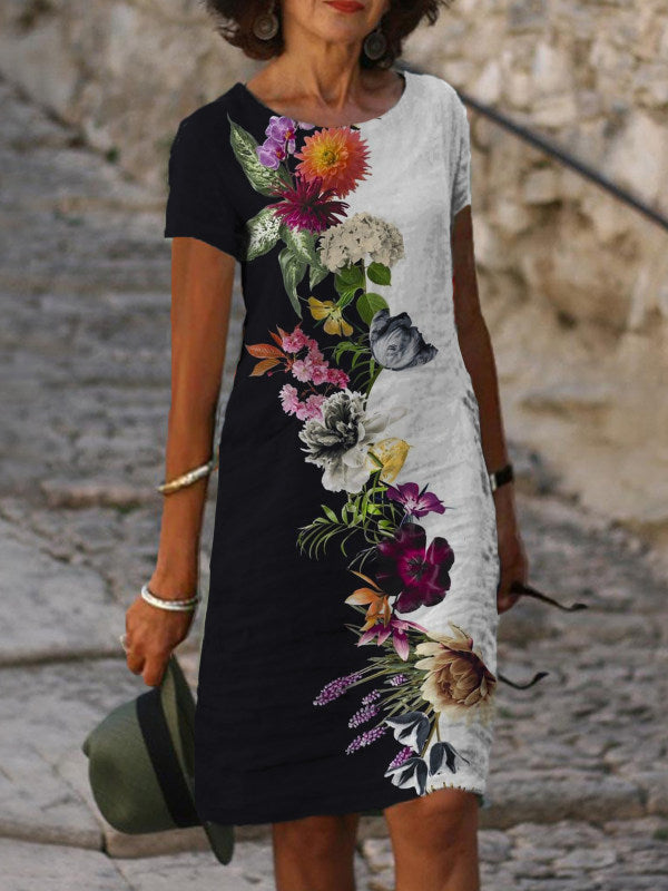 Women Artistic Graphic Midi Dress Ivyshape