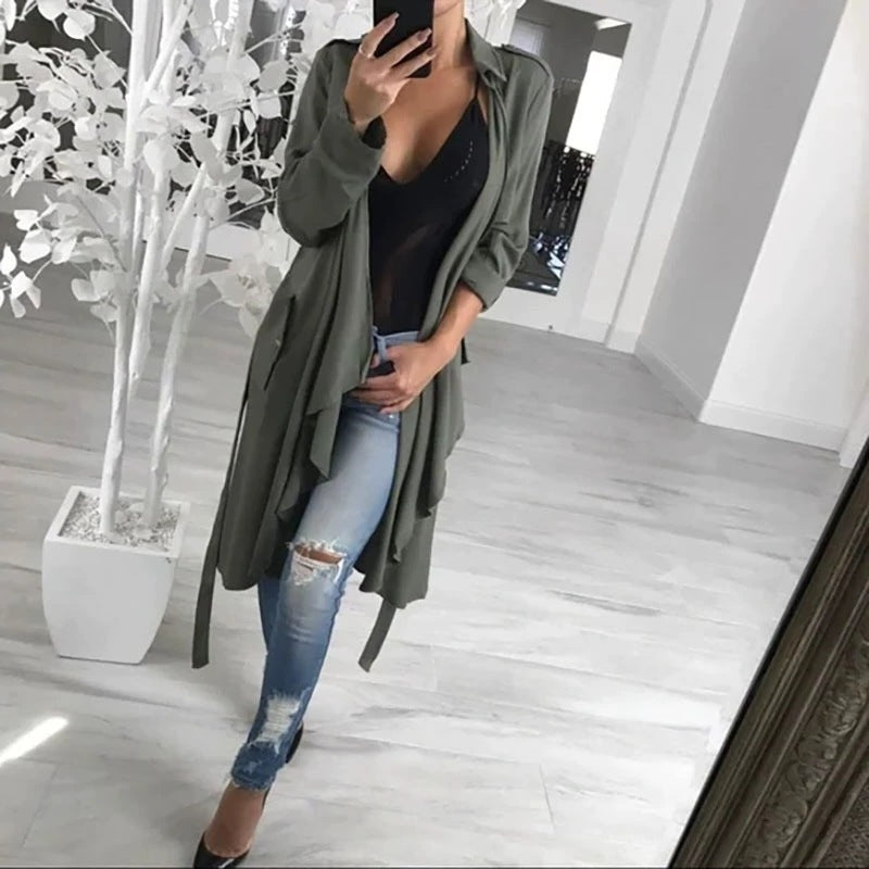 Women's fashionable trench coat Ivyshape